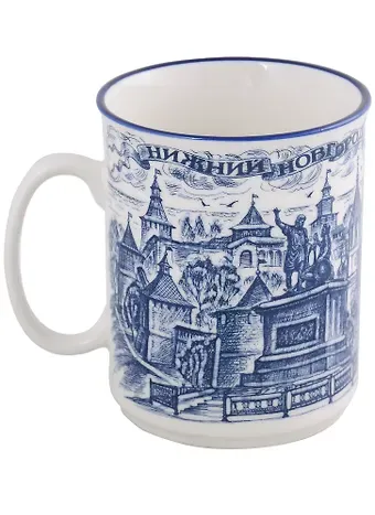 Кружка Нижний Новгород (фарфор, кобальт)