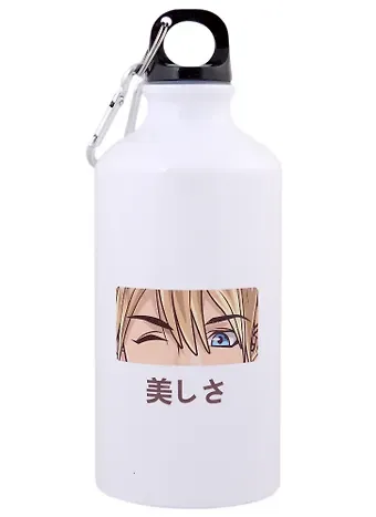 Бутылка с карабином Аниме Глаза (голубые) (металл) (500мл)