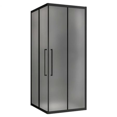 Душевой уголок Abber Schwarzer Diamant черный 90х90х195 см квадрат стекло матовое 6 мм (AG02090BMH) ролики для душевых дверей heltc 20 23 25 27 мм