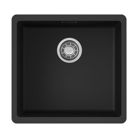 Мойка для кухни Omoikiri Kata 44х42х20 см врезная с сифоном искусственный камень черная вазон на ножке большой d39 5см тёмный камень