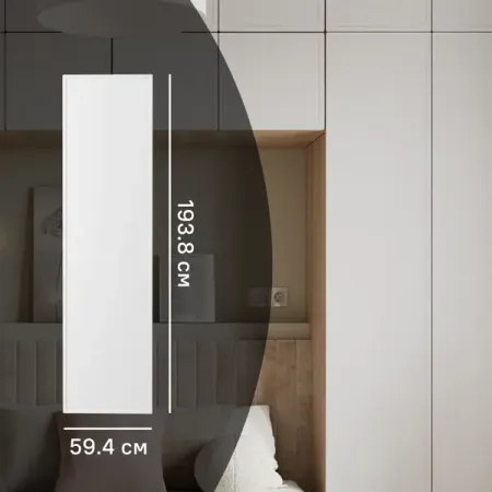 Дверь для шкафа Лион Амьен 59.4x193.8x1.9 см МДФ цвет белый