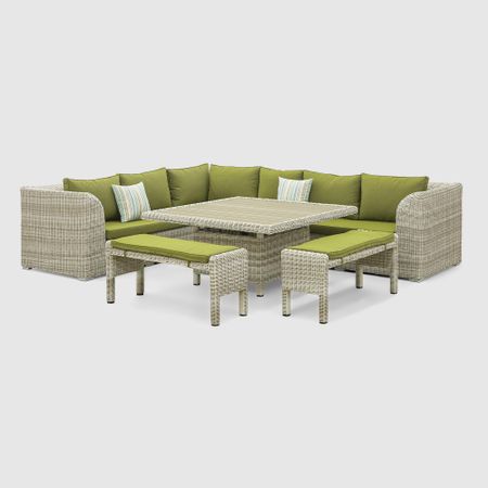 Комплект мебели Yuhang серый с зелёным 7 предметов