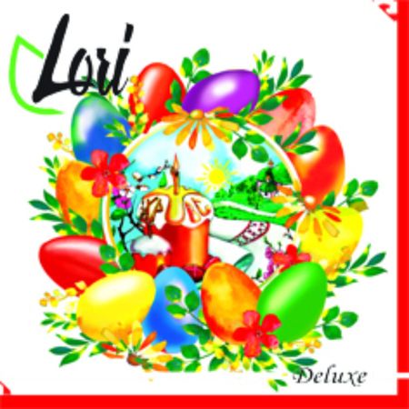 Салфетки Lori Deluxe пасха яйца 3х-слойные 33х33 см, 20 шт