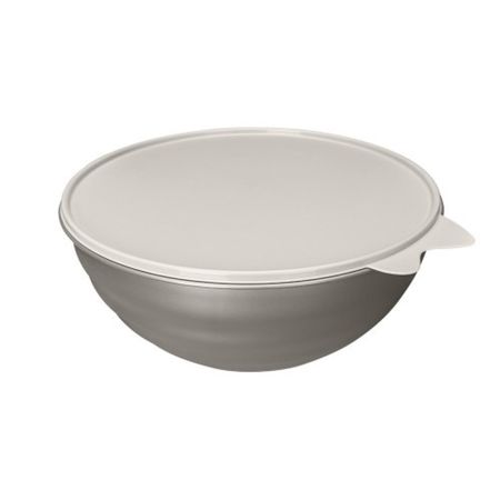 Миска Phibo Wave с крышкой металлик бежевый 0,85 л