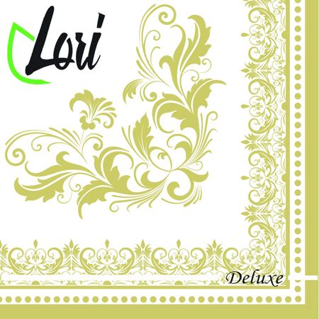 Салфетки Lori Deluxe золото 3х-слойные 33х33 см, 20 шт