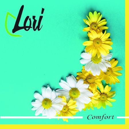 Салфетки Lori Comfort бумажные Ромашки 2х-слойные 33х33 см, 16 шт салфетки бумажные кролики 3 х слойные ные 210х210 8шт 12 senwen pp8008