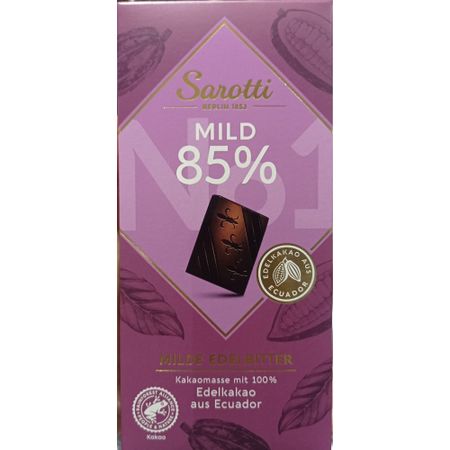 Шоколад горький Baronie mild dark 85% 100г