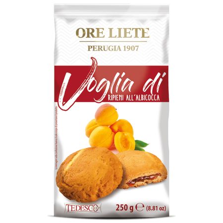 Печенье Tedesco с абрикосовым джемом 250 г