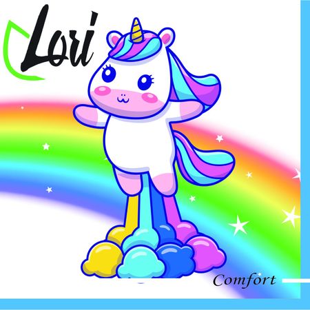 Салфетки Lori Comfort бумажные Единорог 2х-слойные 33х33 см, 16 шт салфетки бумажные кролики 3 х слойные ные 210х210 8шт 12 senwen pp8008