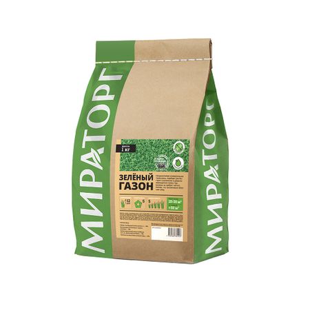 Семена газонной травы Зеленый газон Мираторг 1 кг