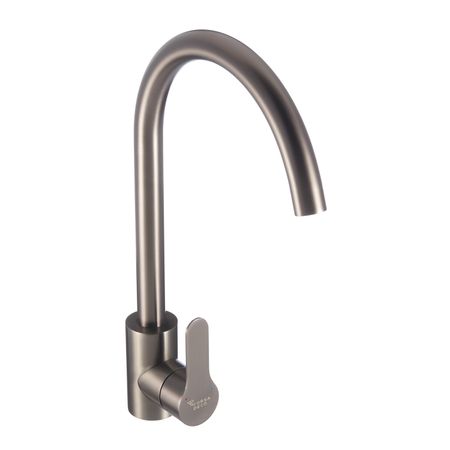 Смеситель для кухни Corsa Deco Creek графит с высоким изливом однорычажный (FKCSMG)