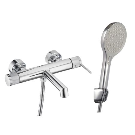 Смеситель для ванны Corsa Deco EX хром однорычажный с коротким изливом с лейкой (FBTEX1)