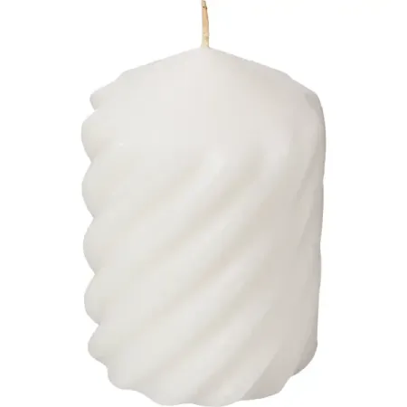 Свеча столбик Витой белая 10 см