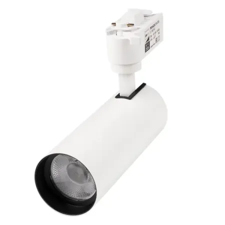 Трековый светильник спот светодиодный Jazzway 20 Вт однофазный 3 м² цвет белый