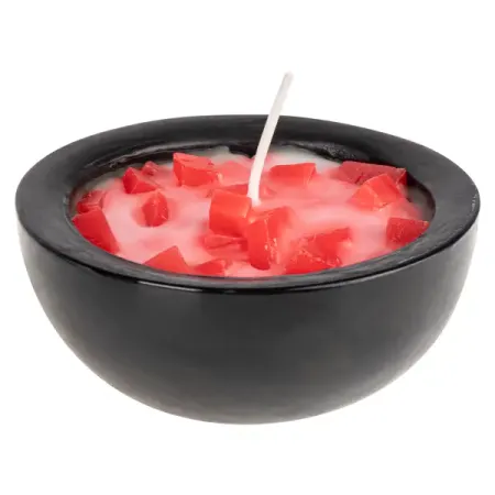 Свеча в чаше ароматическая Клубника 5 см