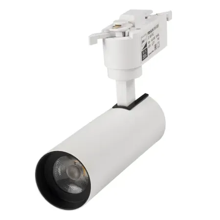 Трековый светильник спот светодиодный Jazzway 10 Вт однофазный 2 м² цвет белый линза для светодиода jllsmcmggx 20 мм 25 градусов