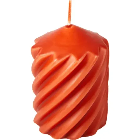 Свеча столбик Витой терракотовая 10 см