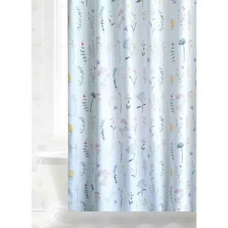 Штора для ванной Primanova Flowers DR-81257 180x200 полиэстер цвет белый