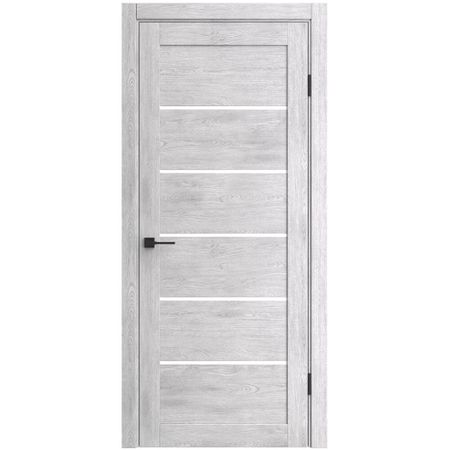 Дверь межкомнатная Флора-2 600х2000 мм ПВХ nordic grey oak со стеклом