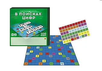 Настольная игра, В поисках цифр 100 фишек ИН-1804