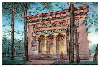 Открытка 10*15см тушь СПб Буддийский храм Дацан Гунзэчойнэй О/010/016