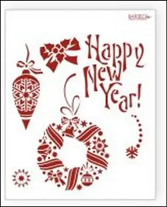 Трафарет пластиковый многоразовый Венок (20х25) (НГ014)