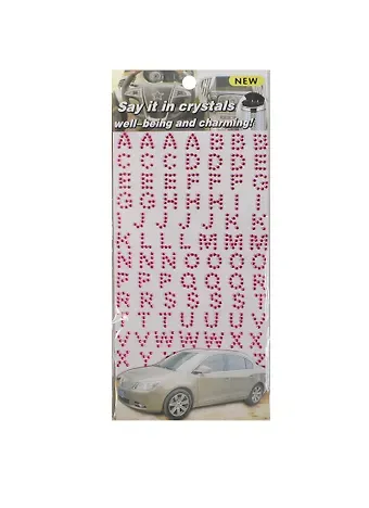 Набор д/творчества Стразы-буквы (1461-8A(ABC)/2) (розовые)