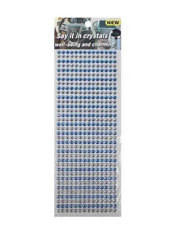 Стразы -бусины большие (1461-4A/2) (белые/голубые)