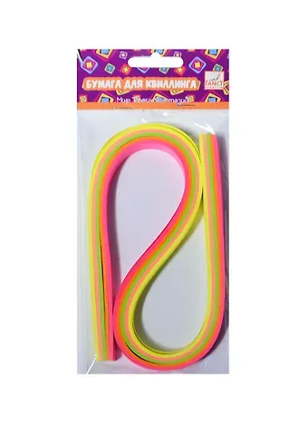 ACTION! Fancy Creative Набор бумаги цветной для квиллинга Неон 9мм*53см, 100шт., 5 цветов