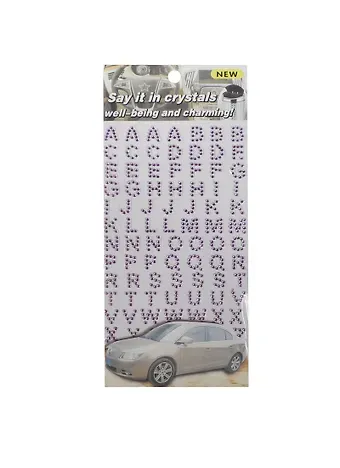 Набор для творчества Стразы-буквы (1461-8A(ABC)/6) (сиреневые)