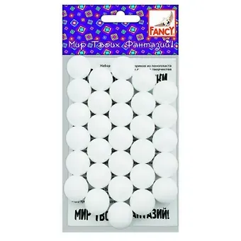 ACTION! Fancy Набор шариков из пенопласта, d=20 мм, 30 шт., в блист. FD030009