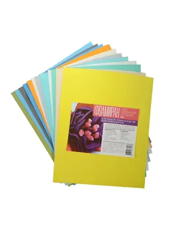 Набор Фоамирана № 1 (FOAM-1) (12л.) (30х35см) (0,6-0,8мм до 1мм) (для творч. и рукоделия) (упаков