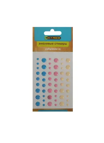 Эмалевые стикеры Craft Premier Малыш и малышка (CP07002) (54шт) (5+) (упаковка)