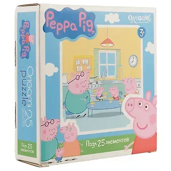 Пазл Оригами 25эл 212*212мм Peppa Pig 01581
