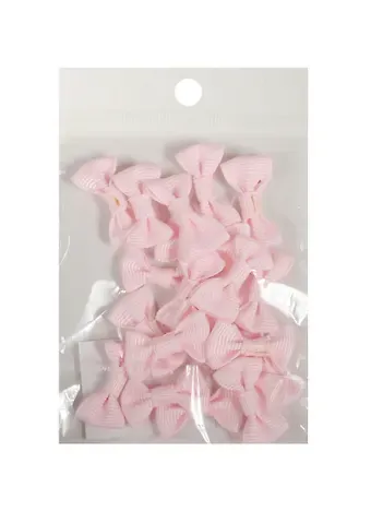 Бантики пришив. из ткани светло-розовые (3 см) (20шт) (пакет) (11-01055-QZ-02-6)