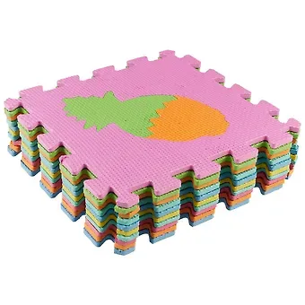 Коврик-пазл из EVA  (29х29 см) (10 листов) (фрукты) (15-01428-2)