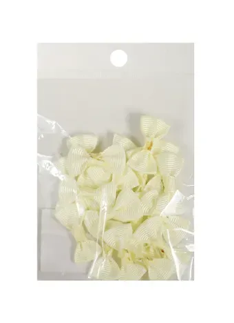 Бантики пришив. из ткани жёлтые (3 см) (20шт) (пакет) (11-01055-QZ-02-5)