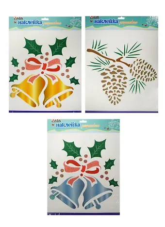 DNW-1NG2016/3 Наклейка на стекло двусторонняя 31х40 см (4680017184281) (в ассорт.) (3+) (упаковка)