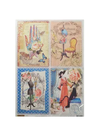 Рисовая бумага для декупажа Craft Premier Мода (CP00423) (А3) (25г/м) (упаковка)