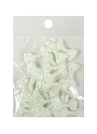 Бантики пришив. из ткани салатовые (3 см) (20шт) (пакет) (11-01055-QZ-02-4)