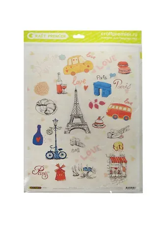 Рисовая бумага для декупажа Любимый Париж A3, 25г/м