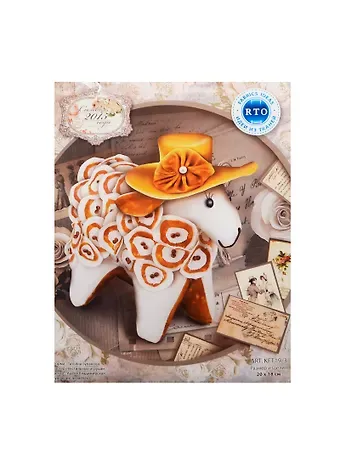 Набор из ткани РТО Овечка в шляпе с шкуркой из ткани (KFT19/3) (20х18см) (упаковка)