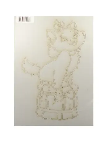 Трафарет Кошка на пуфике (А4) (245) (упаковка)