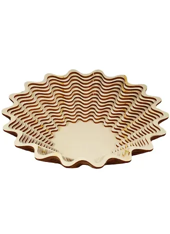 Игрушка из дерева Ваза маленькая широкая Волна (лесенка) (196х199х50) (162825) (Полноцвет)