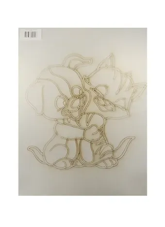 Трафарет Котенок с щенком (А3) (442) (Г03) (упаковка)