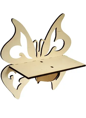 Полка Бабочка (250х248х106) (162914) (игрушка из дерева) (Полноцвет)