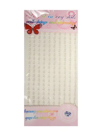 Стразы рисинки на подвесе, 180 шт, 8 мм, белые