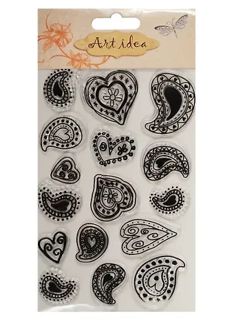 Набор для творчества, Штампы силиконовые 10*15см, кот и сова