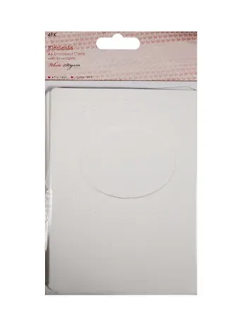 Набор для творчества Набор д/создания открыток с конвертом 4шт вырубка овал поперечный