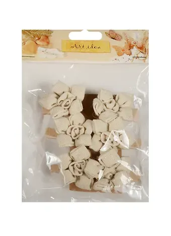 Декоративные прищепки Льняные лотосы (6шт) (11-00399-SC-217)